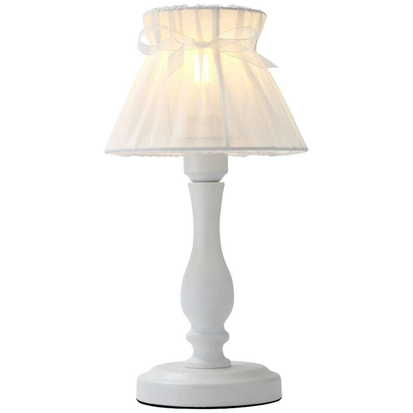 Stojąca lampa 41-73815 klasyczna abażurowa w stylu angielskim biała