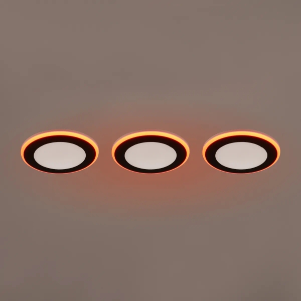 Potrójne oczka sufitowe ARGUS czarne 653610332 3xLED 5W zmienna barwa na pilot