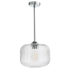 Regulowana wisząca lampa Demarius DEM0108 ryflowany szklany przezroczysty