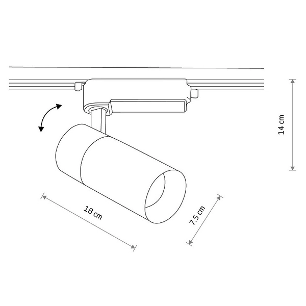 Spot do szynoprzewodu 1-fazowego Profile Tinos 10380 Nowodvorski LED 30W 4000K biały