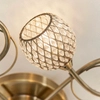 Szklana lampa sufitowa Aherne 73757 koraliki mosiądz przezroczysty