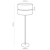 Lampa podłogowa loft Hilton 5465 TK Lighting okrągła czarna złota