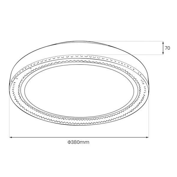 Nasufitowa lampa do sypialni Vigo ML1839 LED 24W 4000K na korytarz biały