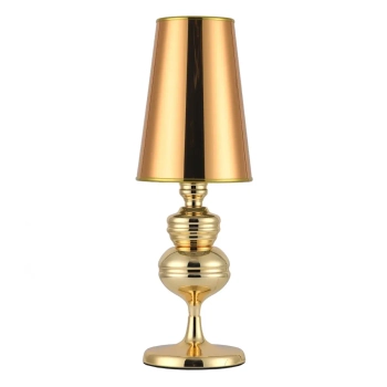 Lampa stołowa vintage Queen MT-8046-18 gold Step z abażurem złota