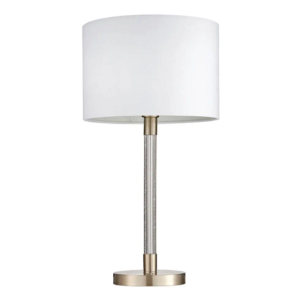 Stołowa lampka z abażurem Andromeda 71621 LED 13W 3000K chrom biały