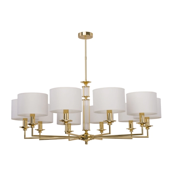 Wielopunktowy żyrandol Artu ART-ZW-10 (Z) klasyczny biały mosiądz