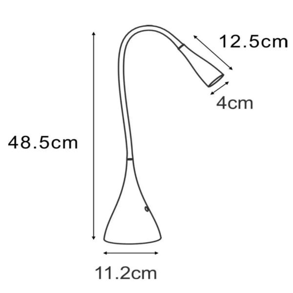Regulowana lampka biurkowa ZOZY 18656/03/30 Lucide LED 4W 3000K czarna