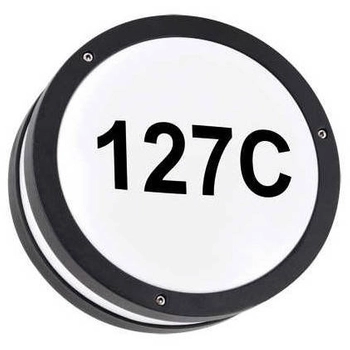 Elewacyjna LAMPA ścienna SOLINA LED C 03837 Ideus okrągła OPRAWA hermetyczna LED 7,5W 4000K numer domu nad drzwi IP54 czarny
