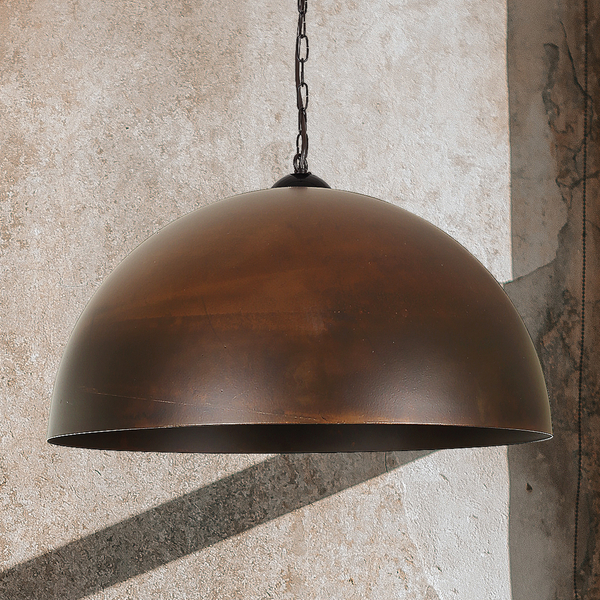Rdzawa lampa wisząca Hemisphere 6368 industrialna do przedpokoju