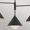 Potrójna wisząca lampa Remyck ALM-REMYCK3-BK stożki czarny