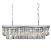 Prostokątna lampa wisząca CGHERERECTCH kryształowa chrom