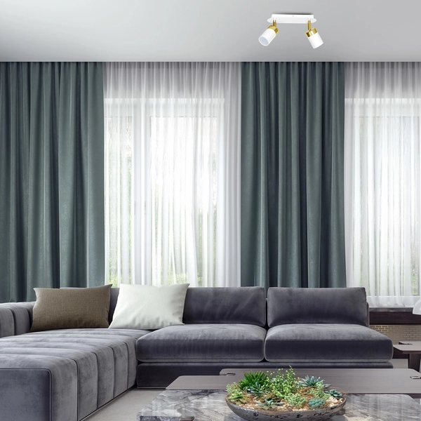 Reflektorowa LAMPA sufitowa JOKER MLP6129 Milagro metalowa OPRAWA plafon regulowane reflektorki białe złote