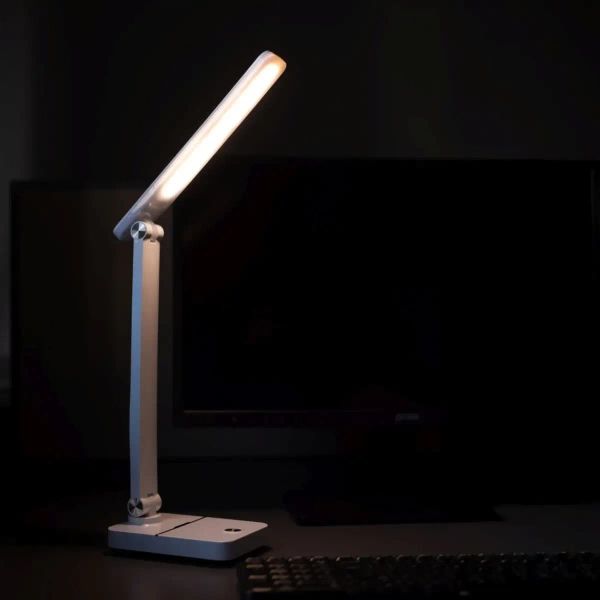Nowoczesna lampa BIURKOWA 1949-WH LED 8W CCT regulowana biała