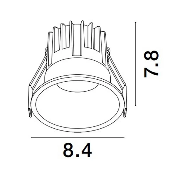Sufitowa lampa podtynkowa ARAMIEL LE65106 LED 13W 4000K oczko czarne złote