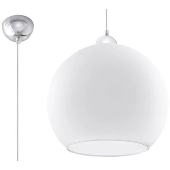 Szklana kula wisząca SL.0256 kuchenna lampa nad stół ball biała