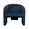 Niebieski fotel wypoczynkowy JOLIE MM001501100360 czarny tkaninowy 72cm
