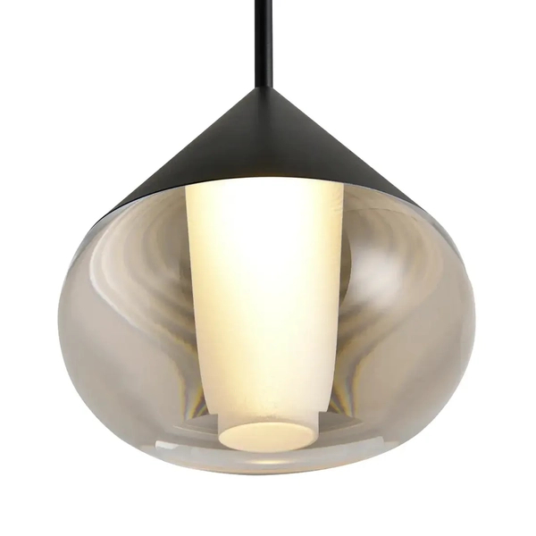 Wisząca lampa LED Suza PL0103-BK Yaskr LED 6W 3000K IP44 czarna