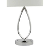 Tkaninowa nocna lampa Wyatt WYA4250 z abażurem kość słoniowa chrom