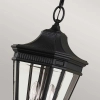 Zewnętrzna LAMPA wisząca Cotswold FE-COTSLN8-M-BK Elstead FEISS szklana OPRAWA industrialna latarenka zwis IP23 czarny przezroczysty