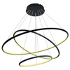LAMPA wisząca SLIM/000011/4000/B MDECO biurowa OPRAWA metalowy ZWIS LED 99W 4000K pierścienie czarne