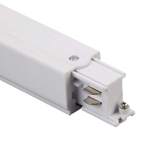 Łącznik prosty do szyn 3-fazowych 327901 metalowy biały