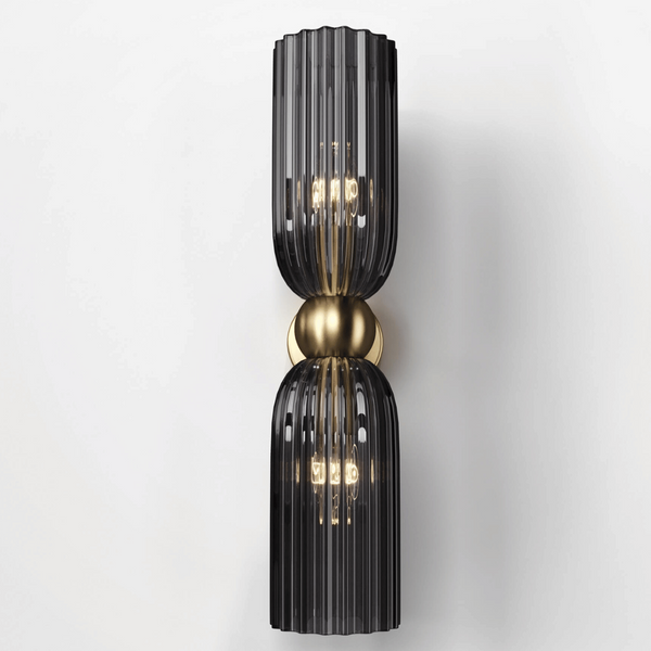 Stylowy kinkiet podwójny Antic MOD302WL-02GR szary złoty