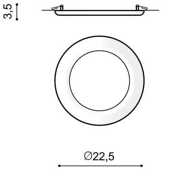 Podtynkowy plafon kuchenny LINDA AZ2246 Azzardo LED 19W 3100K chrom