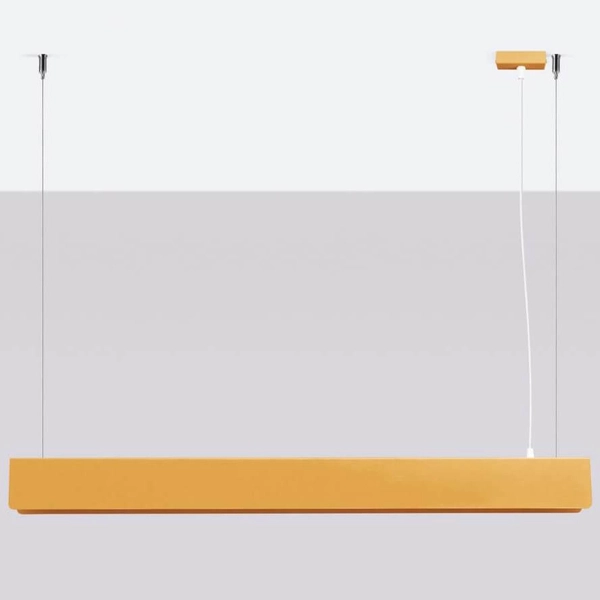 Lampa zwis nad wyspę Spark SL.1396 prostokątna do jadalni złota