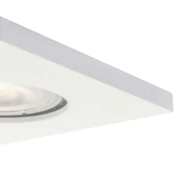 LAMPA sufitowa LAGOS LP-440/1RS WH square Light Prestige podtynkowa OPRAWA metalowy WPUST kwadratowy do łazienki IP65 biały