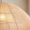 Rattanowy klosz do lampy wiszącej Misra 109203 boho japandi beżowy