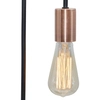 Stojąca lampka HERPE 41-66862 industrialna nocna loft miedź czarna