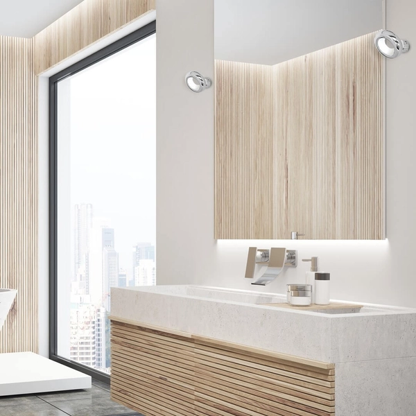 Kinkiet LAMPA ścienna MERCURIO ML330 Milagro okrągła OPRAWA metalowa LED 12W pierścień circle chrom