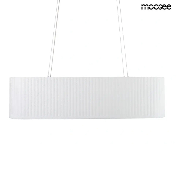 Ryflowana lampa wisząca MAZAYA biała MSE1501100607 1xLED 71,5W nad stół