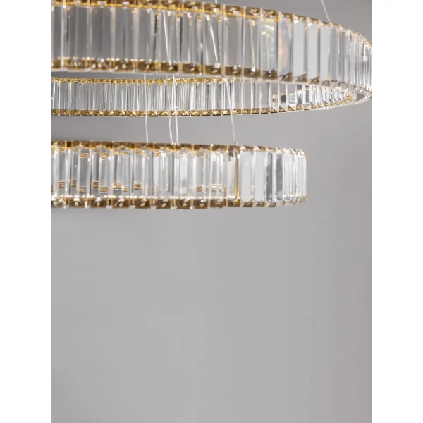 Salonowy żyrandol pałacowy Bauta crystal LED 92W złoty