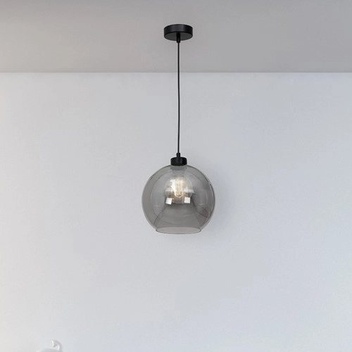 Skandynawska LAMPA wisząca SOFIA MLP6577 Milagro loftowa OPRAWA szklana kula zwis czarny przydymiony