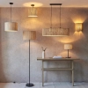 Wisząca lampa drewniana Longshore 101692 beżowy czarny