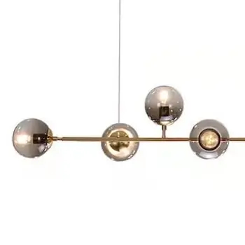 Loftowa lampa wisząca CGDEX Copel szklane kule do salonu mosiądz