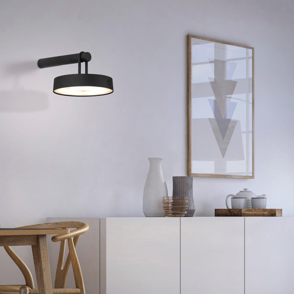 Ścienny kinkiet do sypialni ARMA 19312-18 LED 1,5W 2700K IP44 czarny
