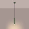 Wisząca lampa podłużna KARBON SL.1611 tubka ryflowana oliwkowa