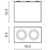 Sufitowa lampa kierunkowa Eloy AZ1355 downlight aluminium czarna