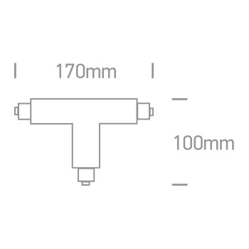 Trójfazowy łącznik-T do szynoprzewodów MYL.00111 biały