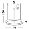 Lampa wisząca nad stół ZACAPU LE44321 LED 22W 3000K ring brązowa