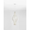 Lampa wisząca do sypialni NERELDO LE45309 jedwabna biała