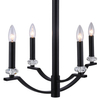Antyczna LAMPA wisząca HIMS 310507 Polux metalowy ZWIS świecznikowy do salonu loft czarny