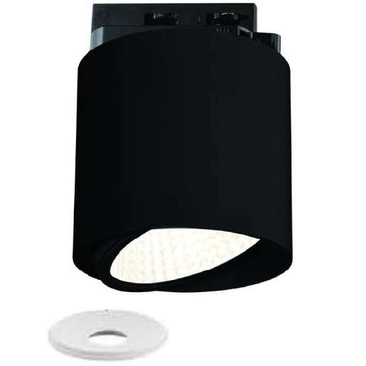 LAMPA sufitowa Neo Nero Mobile Track+UFO BI Orlicki Design metalowa OPRAWA do systemu szynowego 1-fazowego czarna biała