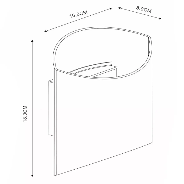 Kinkiet ścienny tuba Diletta 09240/01/31 Lucide góra-dół biały złoty