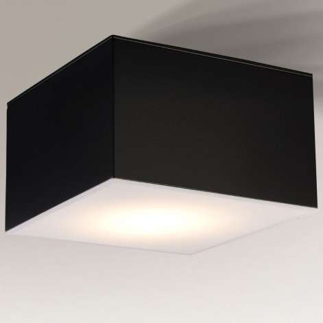 Plafon LAMPA sufitowa ZAMA 1185 Shilo kwadratowa OPRAWA natynkowa kostka cube czarna