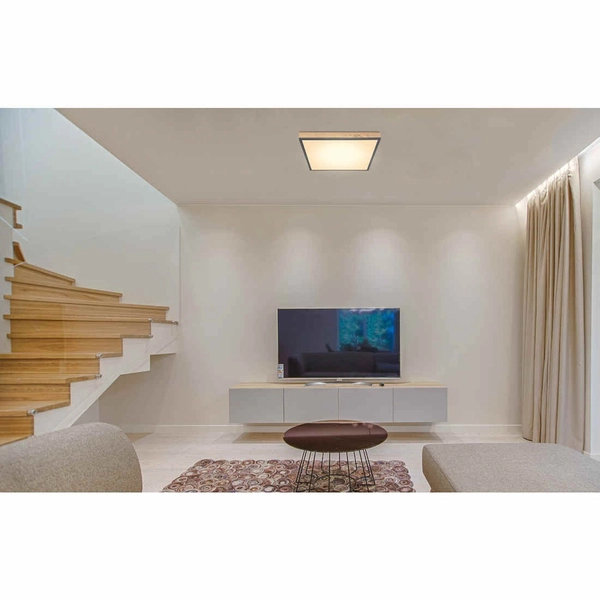 Ekologiczna LAMPA sufitowa DORO 416080WD2 Globo nowoczesna LED 24W 3000K do salonu drewno