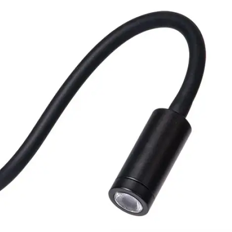 Wpuszczana naścienna lampa H69 LED 3W 3000K na peszlu czarny