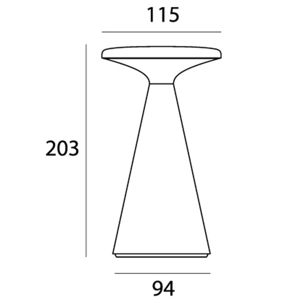 Stołowa lampka na taras FUNGHI T0063 LED 1,6W 2700K IP44 czarna